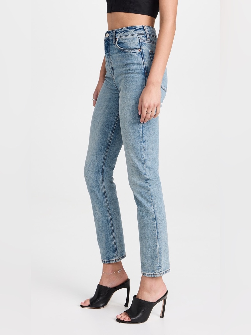 REFORMATION Lisa Ultra High Rise Straight Jeans Malta 27 - Picture 2 of 11